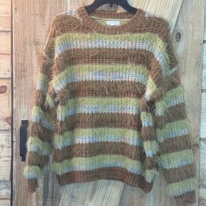 and the why shag striped long sleeve sweater